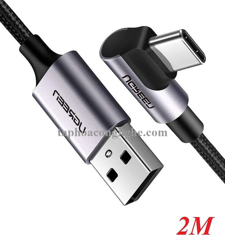 Ugreen 50940 0.5M 3A màu đen USB Type-C cáp bẻ góc 90 độ US284 30050940